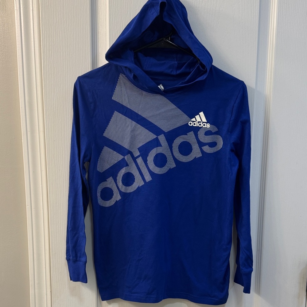 Adidas Kids Royal Blue Hoodie Tee
